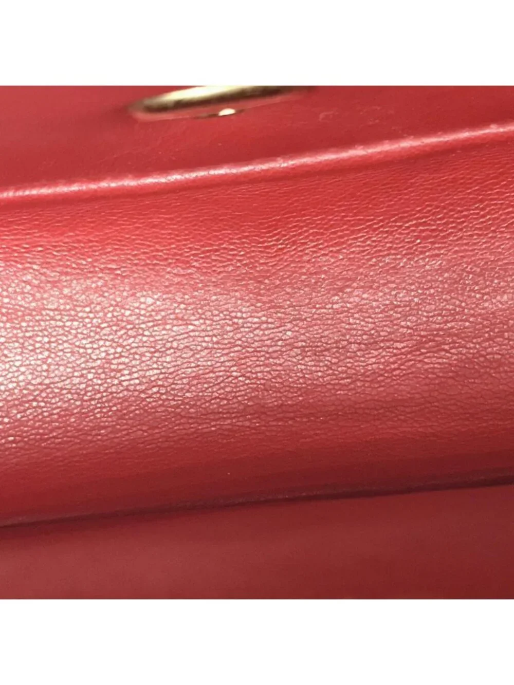 Chanel Quilted Diana 22 Chain Shoulder Caviar Leather Red Flat